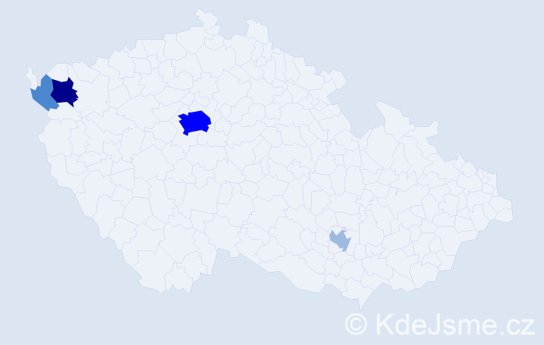 Příjmení: 'Cekov', počet výskytů 10 v celé ČR