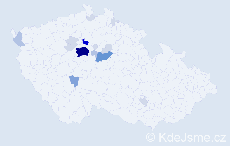 Příjmení: 'Bejšák', počet výskytů 51 v celé ČR