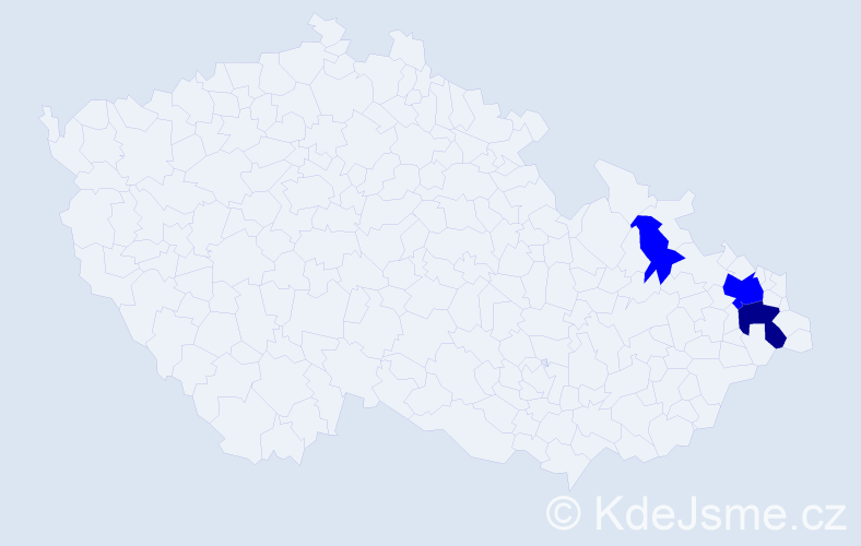 Příjmení: 'Boglevská', počet výskytů 4 v celé ČR