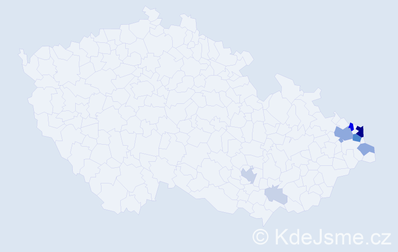 Příjmení: 'Madecki', počet výskytů 34 v celé ČR