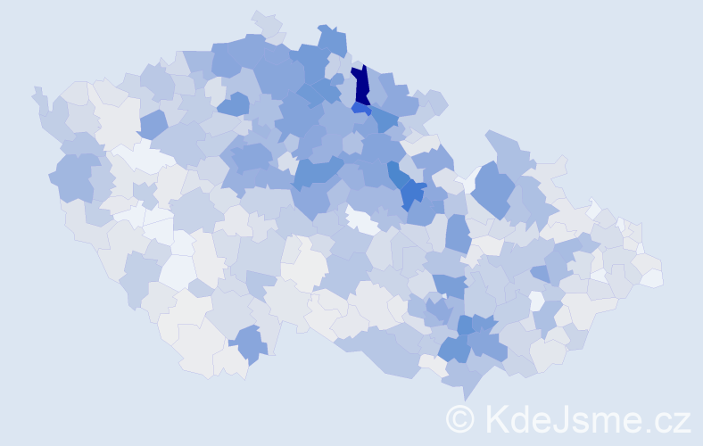 Příjmení: 'Horáčková', počet výskytů 4399 v celé ČR