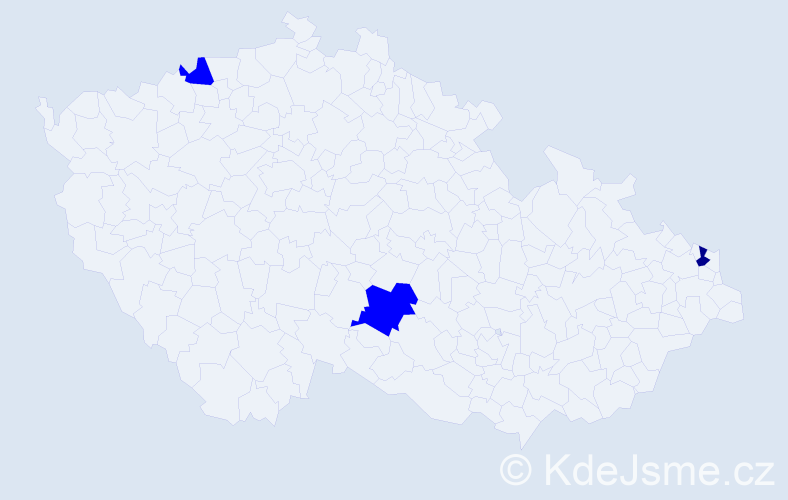 Příjmení: 'Kunkel', počet výskytů 4 v celé ČR