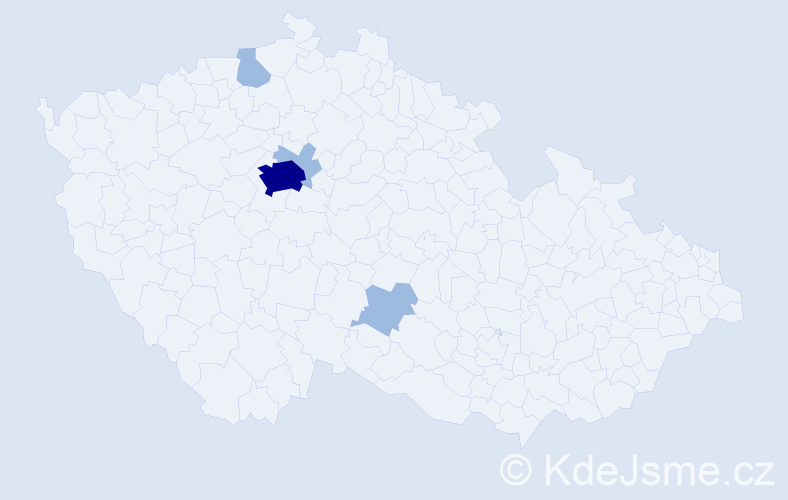 Příjmení: 'Tupytsya', počet výskytů 7 v celé ČR