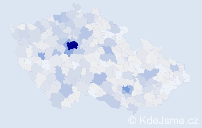 Příjmení: 'Hrdlička', počet výskytů 3284 v celé ČR