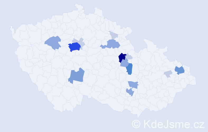 Příjmení: 'Vodstrčil', počet výskytů 44 v celé ČR