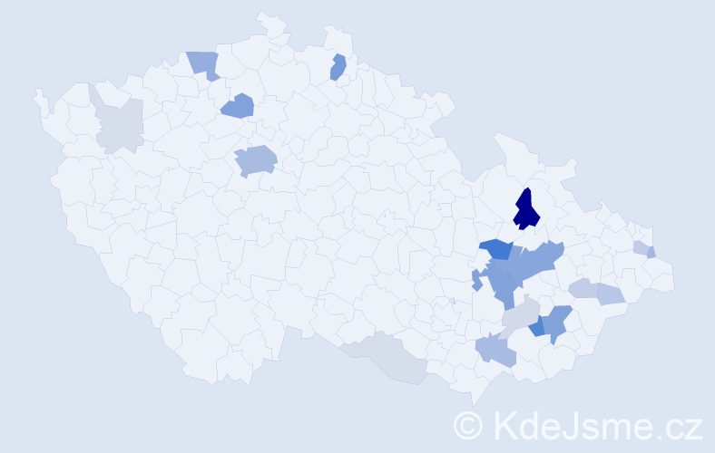 Příjmení: 'Skokánek', počet výskytů 71 v celé ČR