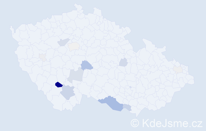 Příjmení: 'Bakula', počet výskytů 32 v celé ČR