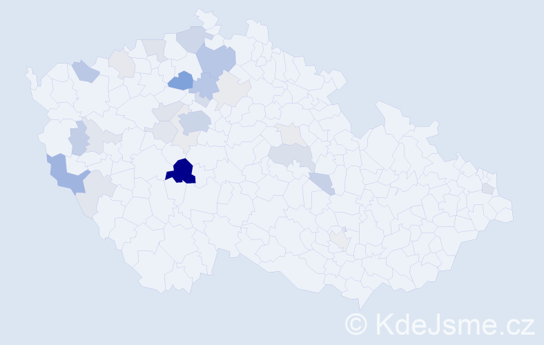 Příjmení: 'Heranová', počet výskytů 85 v celé ČR