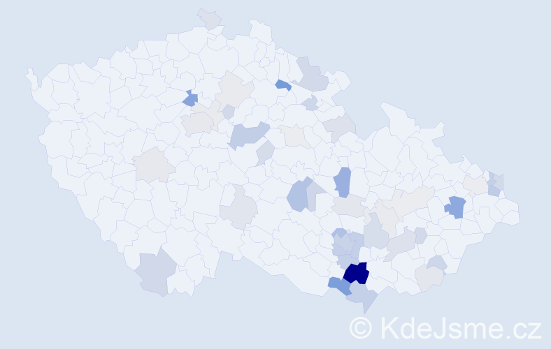 Příjmení: 'Halmová', počet výskytů 133 v celé ČR