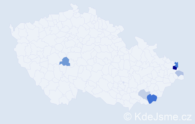 Příjmení: 'Szymurdová', počet výskytů 23 v celé ČR