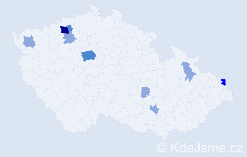 Příjmení: 'Sepešiová', počet výskytů 18 v celé ČR
