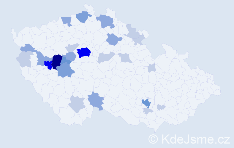 Příjmení: 'Vainer', počet výskytů 71 v celé ČR