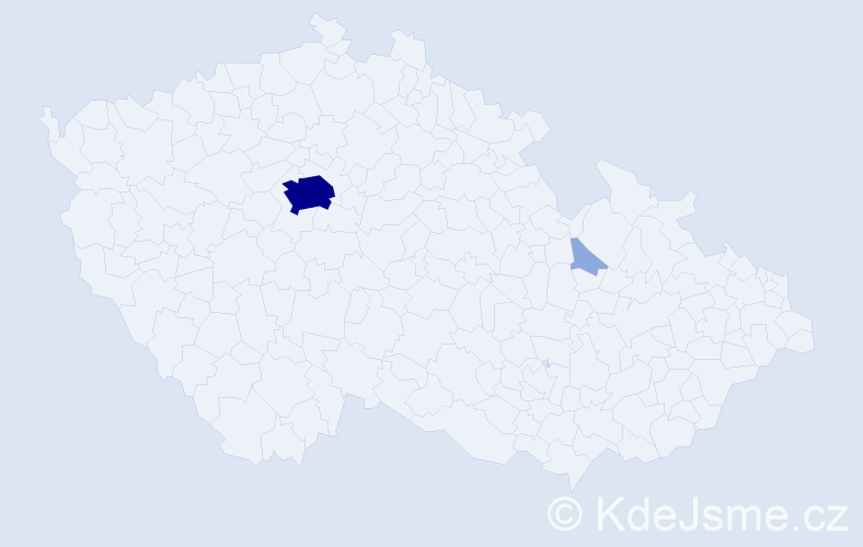 Příjmení: 'Moles', počet výskytů 7 v celé ČR