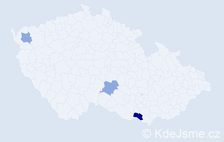 Příjmení: 'Plvanová', počet výskytů 7 v celé ČR