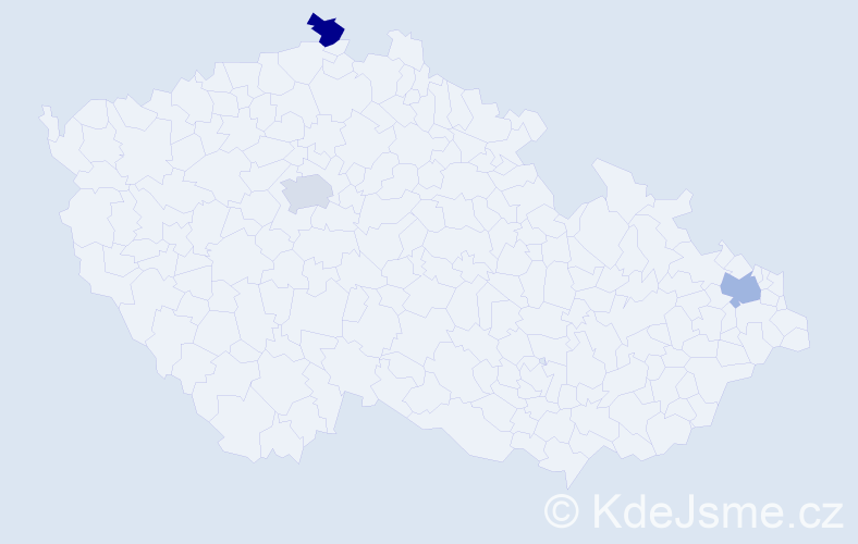 Příjmení: 'Kandalik', počet výskytů 3 v celé ČR