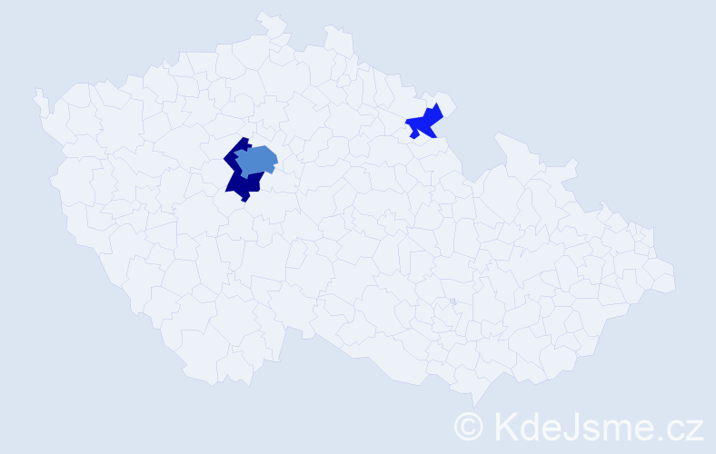 Příjmení: 'Kuchinková', počet výskytů 10 v celé ČR