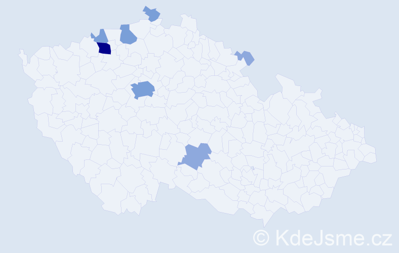Příjmení: 'Lohse', počet výskytů 17 v celé ČR