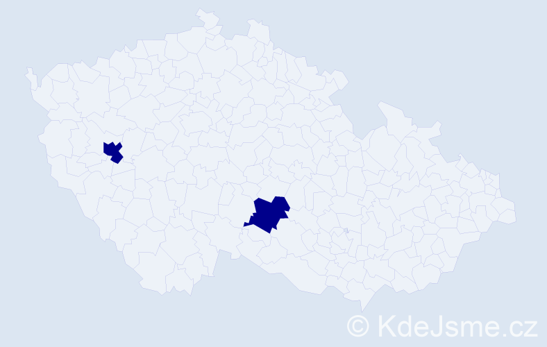 Příjmení: 'Kleil', počet výskytů 2 v celé ČR