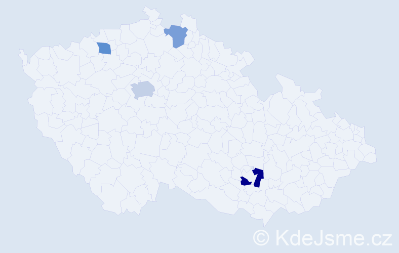 Příjmení: 'Cidrych', počet výskytů 6 v celé ČR