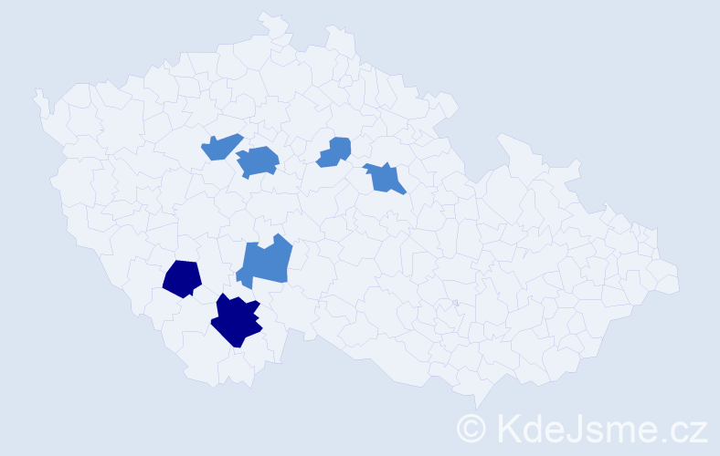Příjmení: 'Breit', počet výskytů 11 v celé ČR