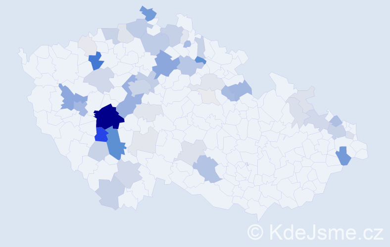 Příjmení: 'Pazderník', počet výskytů 218 v celé ČR