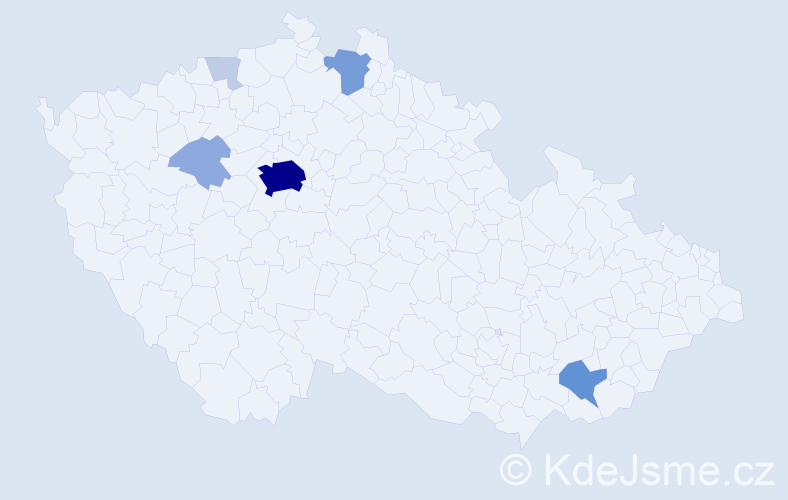 Příjmení: 'Stričko', počet výskytů 20 v celé ČR