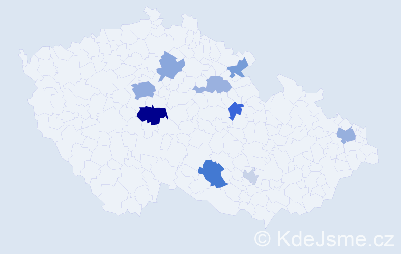 Příjmení: 'Li', počet výskytů 19 v celé ČR
