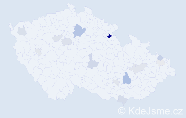 Příjmení: 'Richardson', počet výskytů 27 v celé ČR