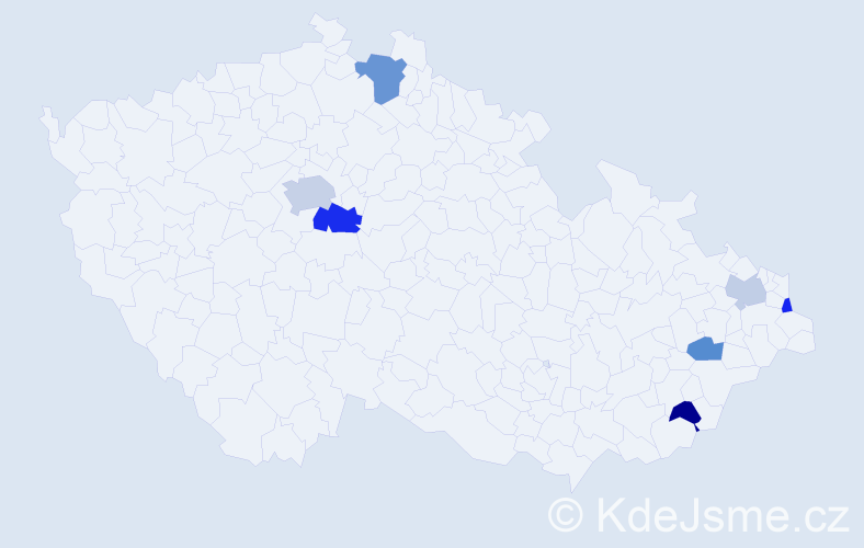 Příjmení: 'Lago', počet výskytů 11 v celé ČR