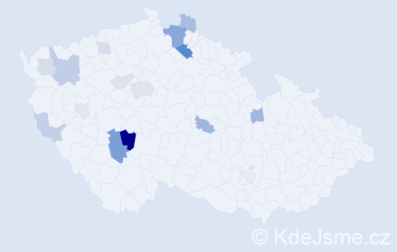 Příjmení: 'Reiniš', počet výskytů 37 v celé ČR