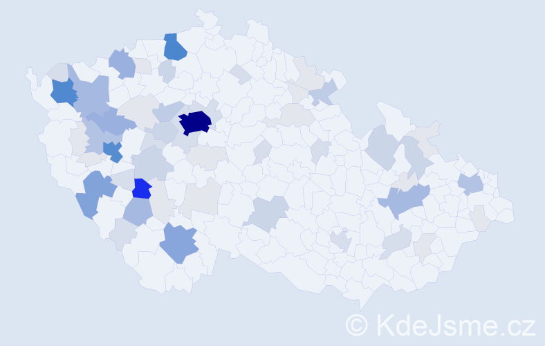 Příjmení: 'Lehečka', počet výskytů 248 v celé ČR