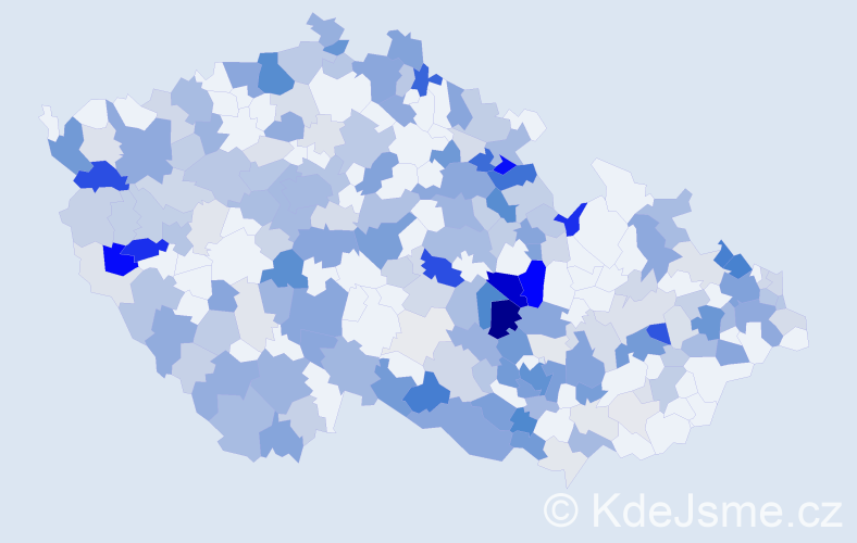 Příjmení: 'Krištof', počet výskytů 843 v celé ČR