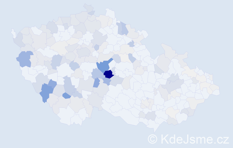 Příjmení: 'Pajer', počet výskytů 556 v celé ČR