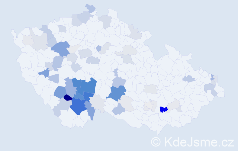 Příjmení: 'Honsa', počet výskytů 263 v celé ČR