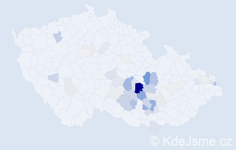 Příjmení: 'Kolbábek', počet výskytů 142 v celé ČR