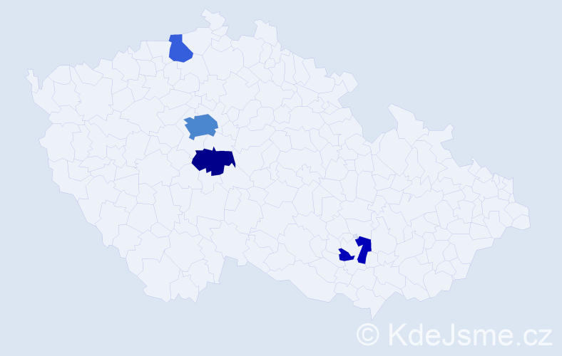 Příjmení: 'Kuzenko', počet výskytů 9 v celé ČR