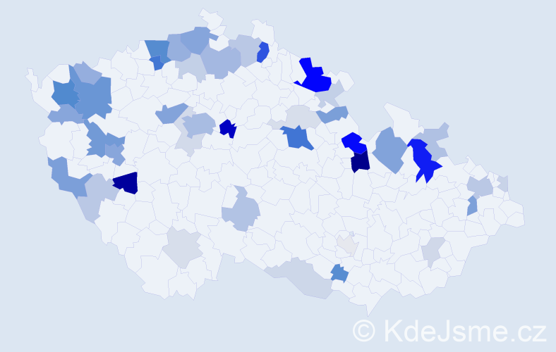 Příjmení: 'Kaufmann', počet výskytů 128 v celé ČR