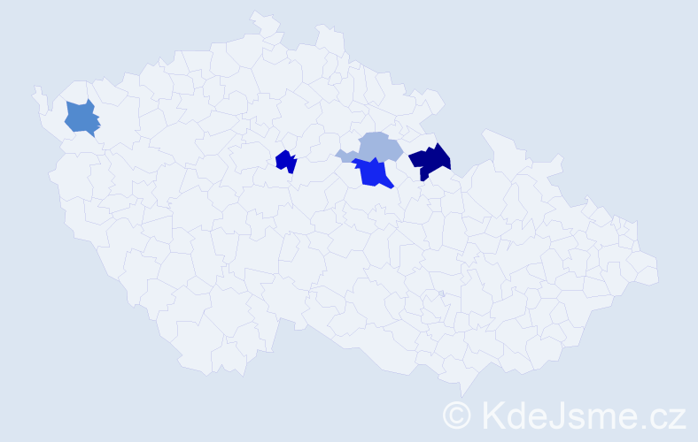 Příjmení: 'Hlotanová', počet výskytů 10 v celé ČR