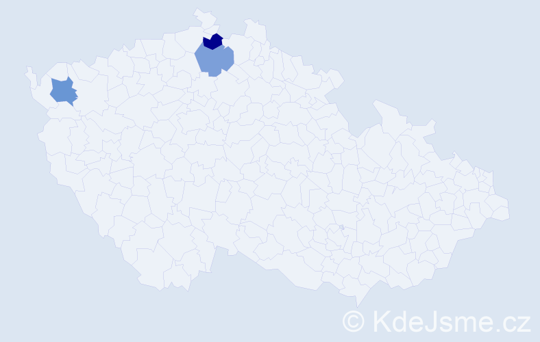 Příjmení: 'Ešpanderová', počet výskytů 11 v celé ČR