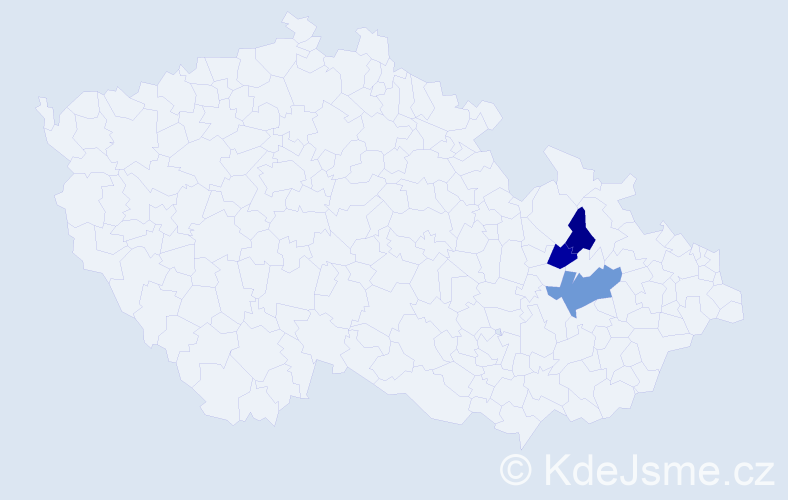 Příjmení: 'Ganiec', počet výskytů 14 v celé ČR