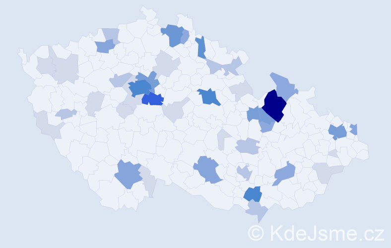 Příjmení: 'Hauk', počet výskytů 145 v celé ČR