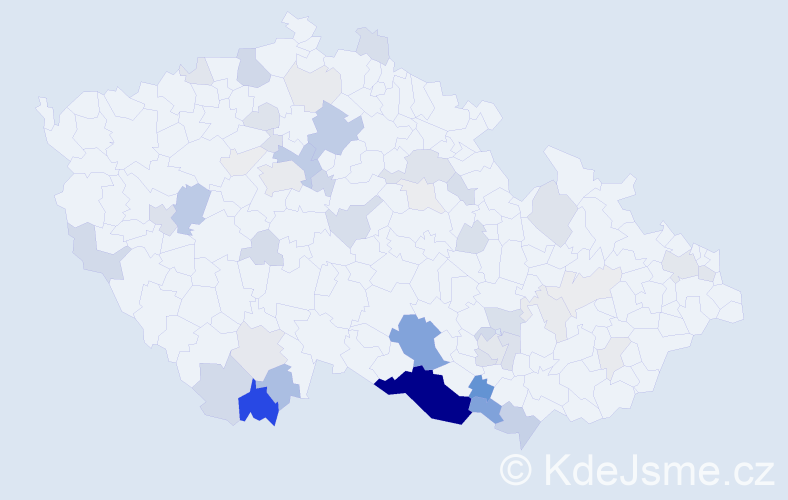 Příjmení: 'Auerová', počet výskytů 176 v celé ČR