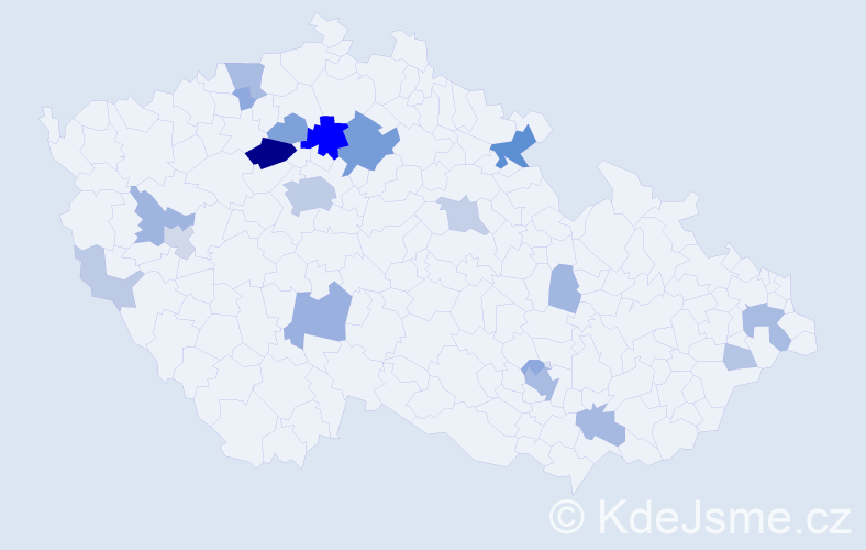 Příjmení: 'Kinzl', počet výskytů 77 v celé ČR