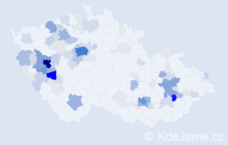 Příjmení: 'Trhlík', počet výskytů 295 v celé ČR