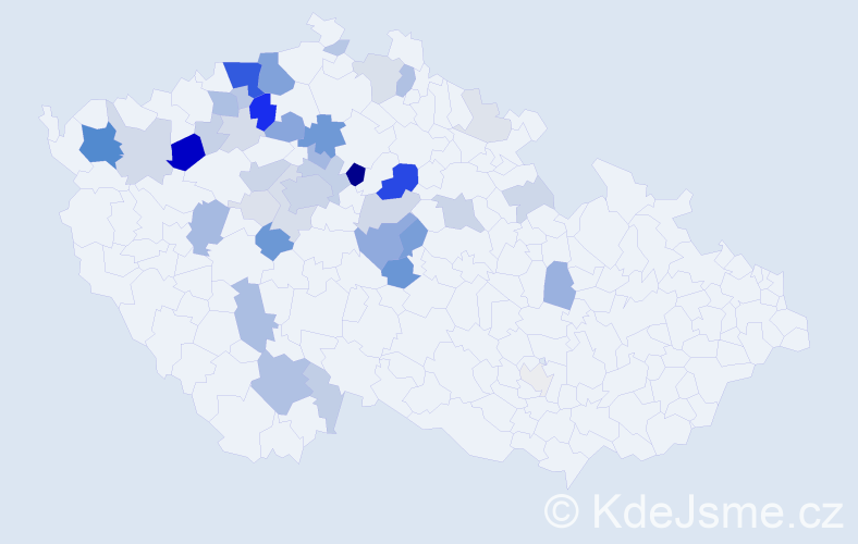 Příjmení: 'Poborská', počet výskytů 170 v celé ČR