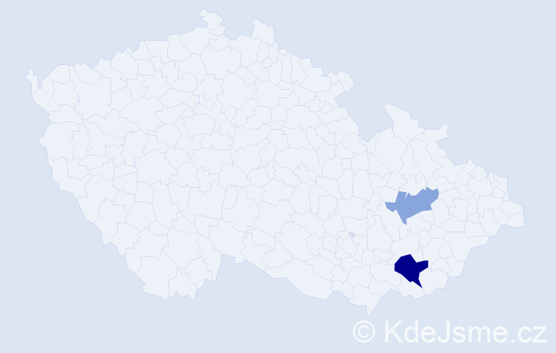 Příjmení: '"Schneyderová-Kubaniková"', počet výskytů 4 v celé ČR