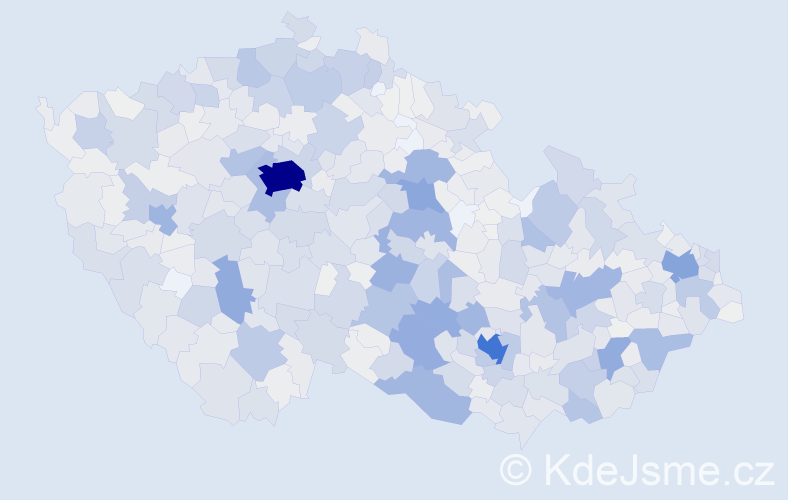 Příjmení: 'Žák', počet výskytů 4741 v celé ČR