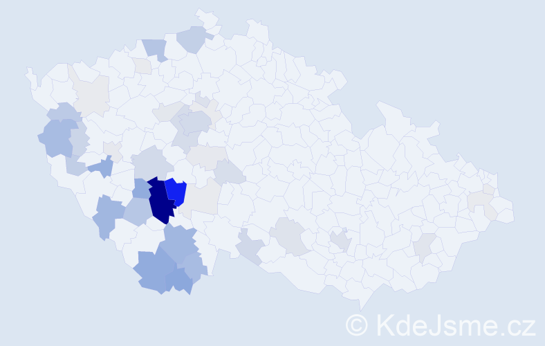 Příjmení: 'Kostohryz', počet výskytů 169 v celé ČR