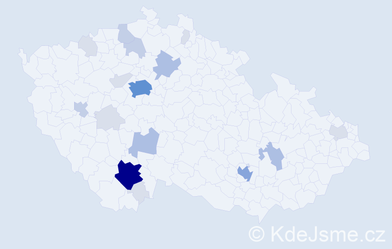 Příjmení: 'Seimlová', počet výskytů 57 v celé ČR
