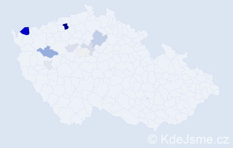 Příjmení: 'Málišová', počet výskytů 15 v celé ČR